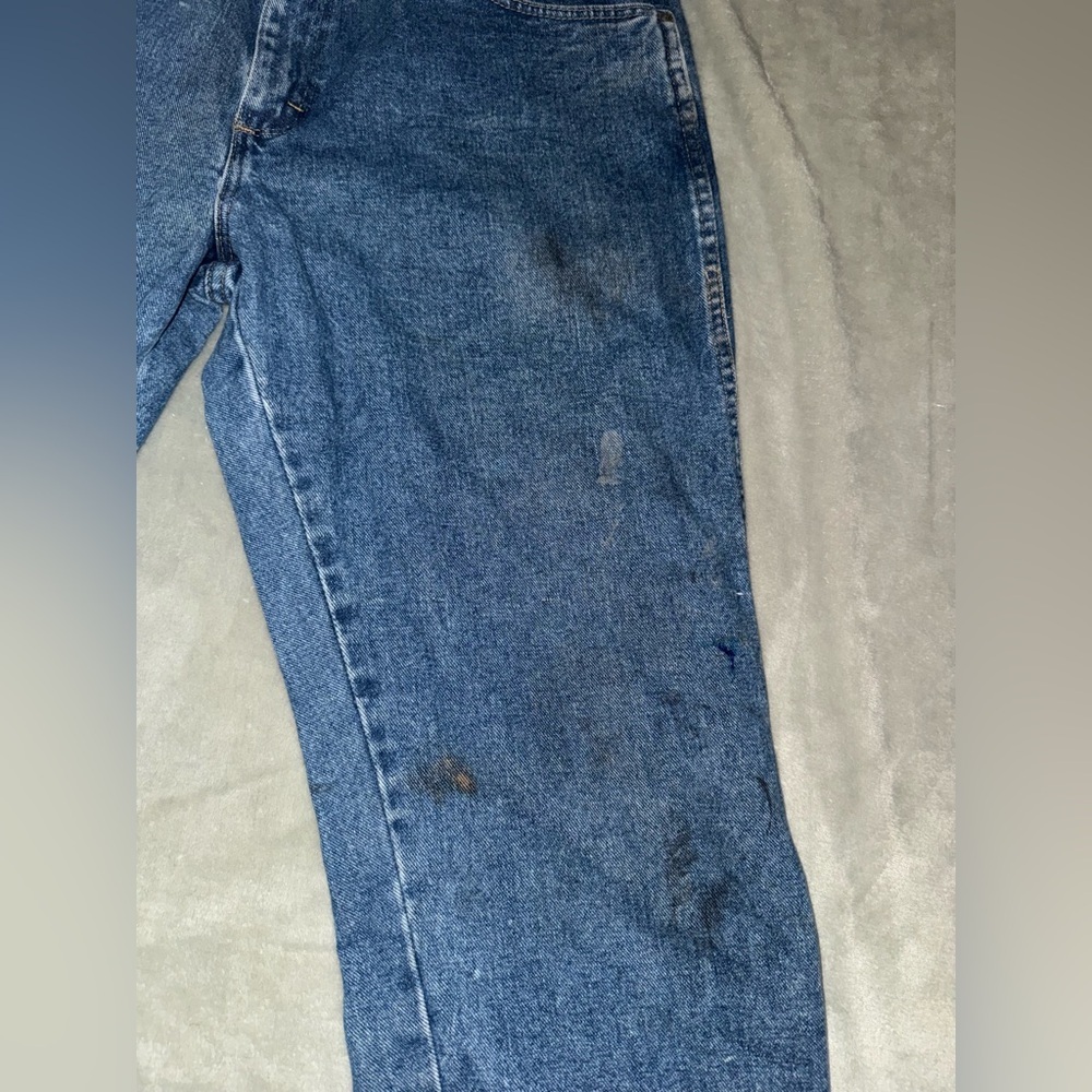 Wrangler Rugged Relaxed Fit Blue Jeans Work Jeans 36x32 - Picture 8 of 12